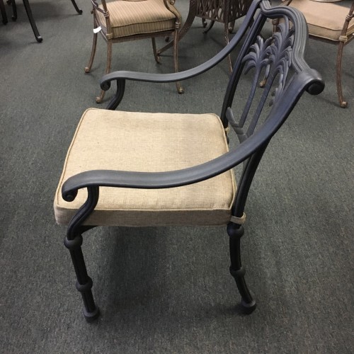 8 Palm Tree Patio dining chairs outdoor cast aluminum furniture Bronze